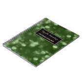 Carnet Concepteur d'intérieur Bokeh Vert (Côté gauche)