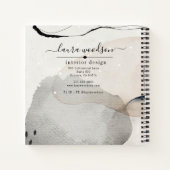 Carnet Concepteur d'intérieur de formes d'aquarelle Abstr (Dos)