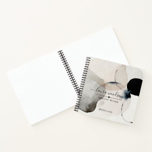 Carnet Concepteur d'intérieur de formes d'aquarelle Abstr (Intérieur)