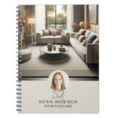 Carnet Concepteur d'intérieur personnalisé Monogramme pro (Devant)