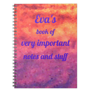 Carnet Conception abstraite dans des couleurs lumineuses,