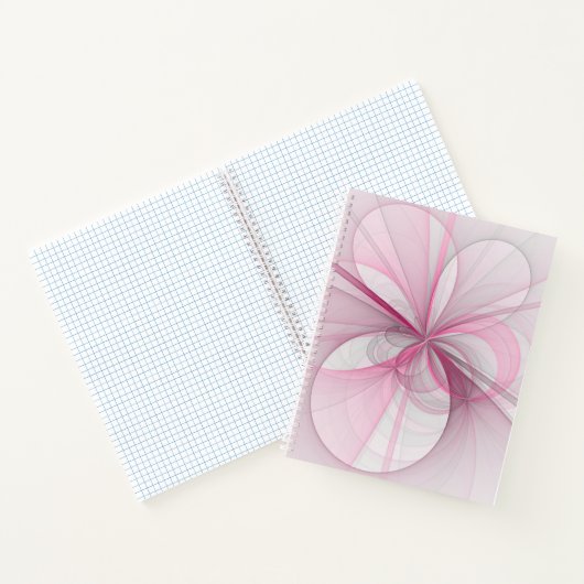 Carnet Conception Abstraite de fractal rose pâle moderne (Intérieur)