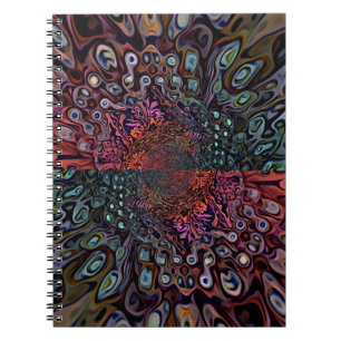 Carnet Conception Abstraite de Kaléidoscope Fractal Élect