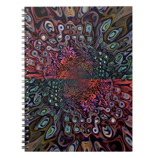 Carnet Conception Abstraite de Kaléidoscope Fractal Élect (Devant)