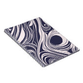 Carnet conception Abstraite de tourbillons liquides bleus (Côté Droit)