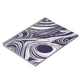 Carnet conception Abstraite de tourbillons liquides bleus (Côté gauche)