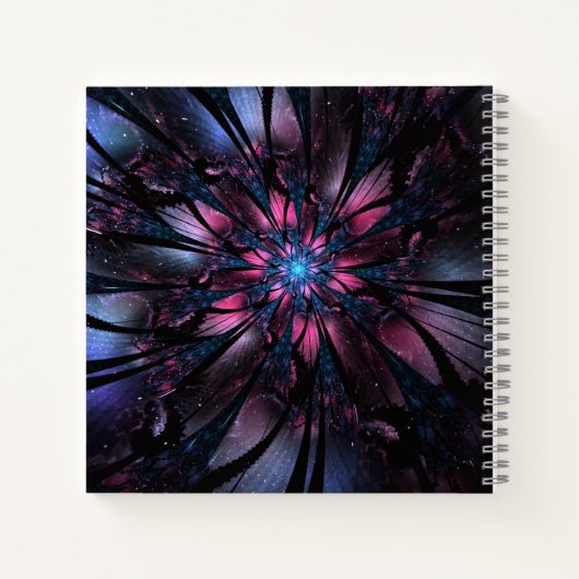 Carnet Conception Abstraite des fleurs fractales. (Dos)