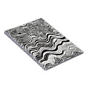 Carnet Conception abstraite en noir et blanc (Côté Droit)
