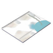 Carnet Conception abstraite minimale Aqua Blue (Côté gauche)