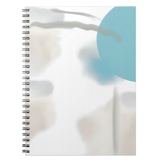 Carnet Conception abstraite minimale Aqua Blue (Devant)