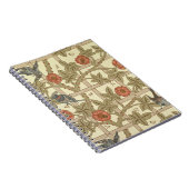 Carnet Conception bleue et orange de papier peint de (Côté Droit)