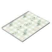 Carnet Conception botanique sans couture vert sauge (Côté gauche)