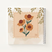 Carnet Conception chic pour amateurs de tampons floraux v (Dos)