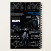 Carnet Conception cool de la moto BMW S1000RR sur carnet. (Verso)