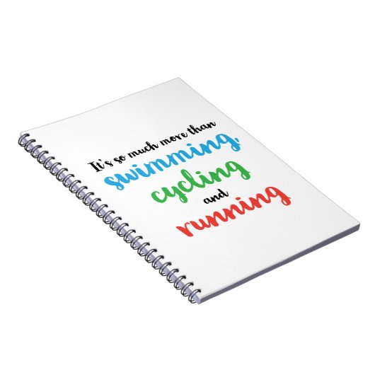 Carnet Conception cool et originale du triathlon pour les (Côté Droit)