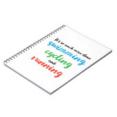 Carnet Conception cool et originale du triathlon pour les (Côté gauche)