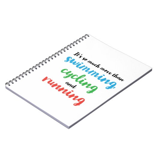 Carnet Conception cool et originale du triathlon pour les (Côté gauche)