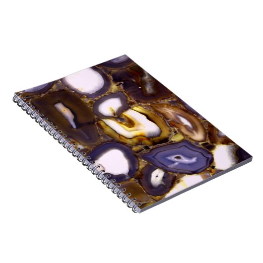 Carnet Conception d'Agate blanc Brown violet (Côté Droit)