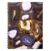 Carnet Conception d'Agate blanc Brown violet (Devant)