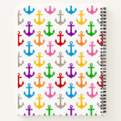 Carnet Conception d'ancre de bateau colorée blanche (Dos)