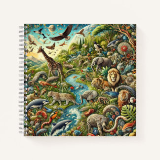 Carnet Conception d'animaux divers et d'écosystème luxuri