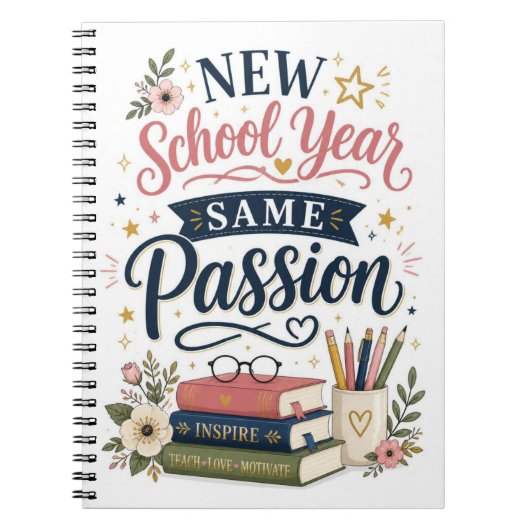 Carnet Conception d'année scolaire de la vie d'enseignant (Devant)