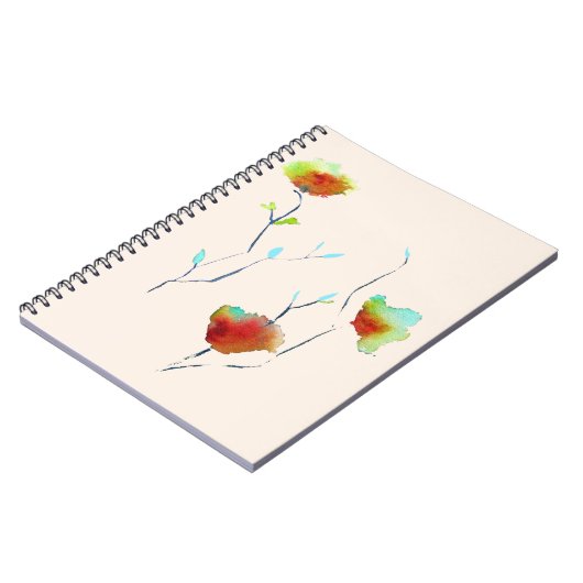 Carnet Conception d'art floral abstrait simple moderne (Côté gauche)