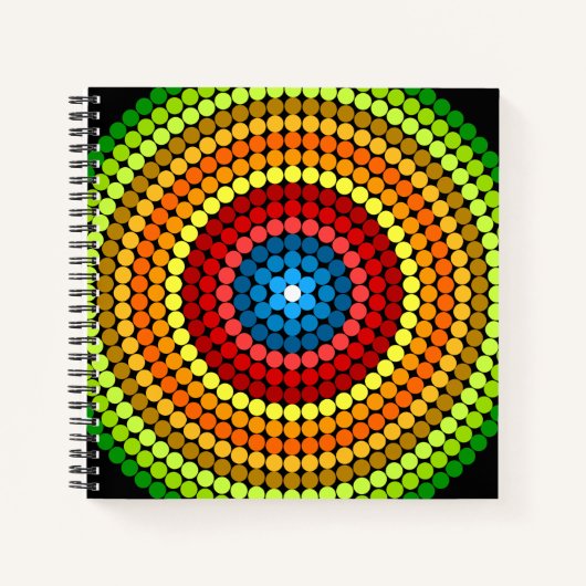 Carnet Conception d'art mandala abstrait pointillé-65904 (Devant)