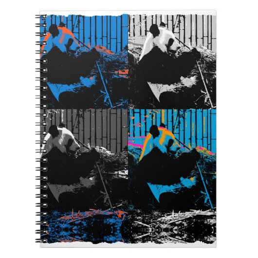 Carnet Conception d'art moderne multi-panneaux d'ours Pan (Devant)