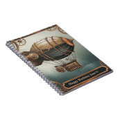 Carnet Conception d'aventure vintage de dirigeable Steamp (Côté Droit)