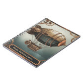 Carnet Conception d'aventure vintage de dirigeable Steamp (Côté gauche)