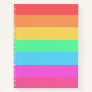 Carnet Conception de bandes de couleurs arc-en-ciel paste