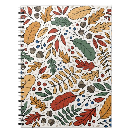 Carnet Conception de Carré feuille couleur automne (Devant)