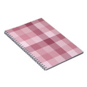Carnet Conception de carreaux à carreaux à gingham rose (Côté Droit)
