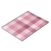Carnet Conception de carreaux à carreaux à gingham rose (Côté gauche)