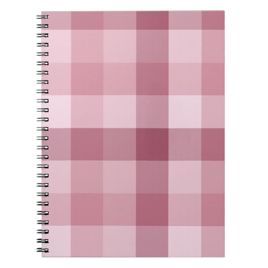 Carnet Conception de carreaux à carreaux à gingham rose (Devant)