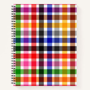 Carnet Conception de carreaux tartan à plaid en twill col