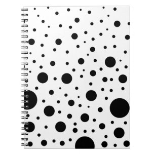 Carnet Conception de cercle noir et blanc