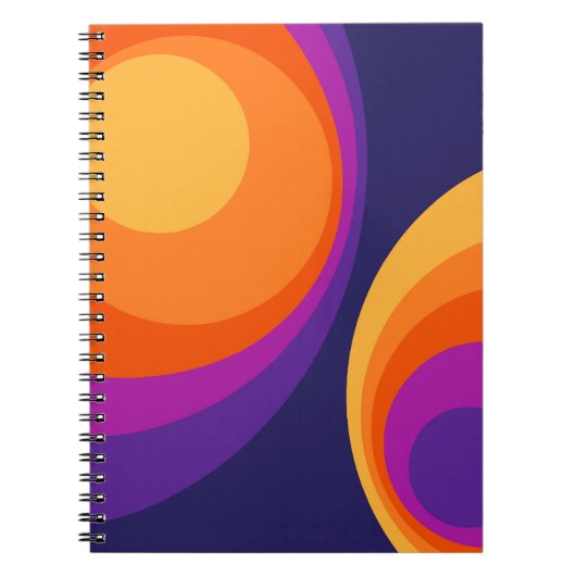 Carnet Conception de cercles rétro colorés (Devant)
