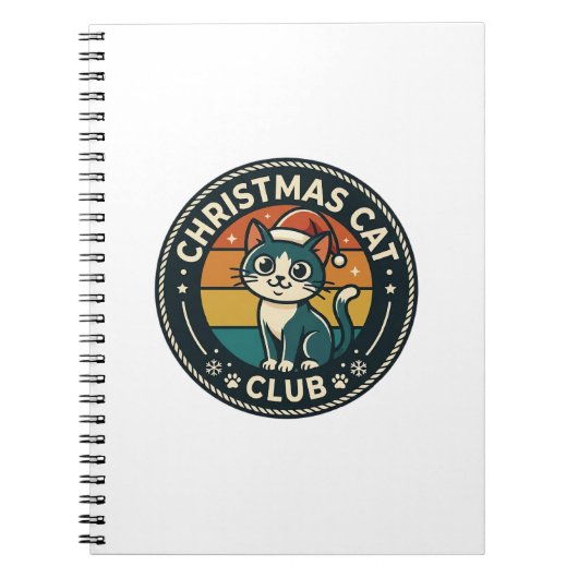 Carnet Conception de chat de Noël chaton mignon - Club de (Devant)