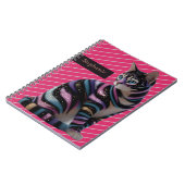 Carnet Conception de chat mignon et nom personnalisé (Côté gauche)