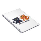Carnet Conception de chats mignons attirés par les opposé (Côté Droit)