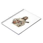 Carnet Conception de chemise à gravure de guitariste sacr (Côté gauche)