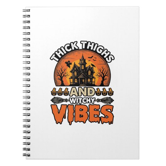 Carnet Conception de chemise Halloween Thick Thighs Witch (Devant)