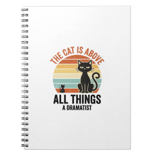 Carnet Conception de chemise humoristique de chat dramati