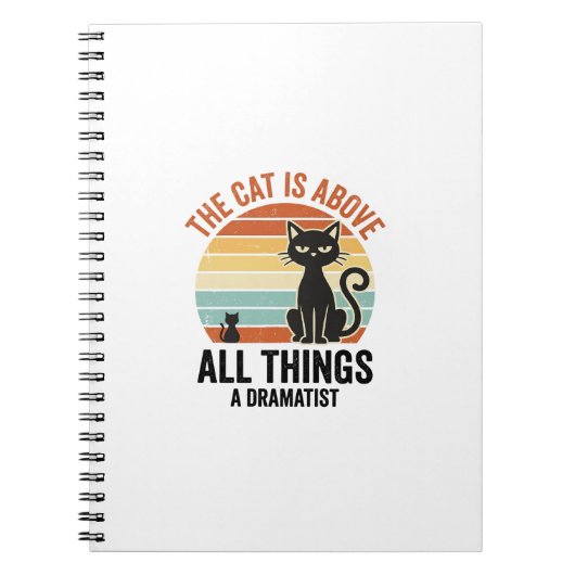 Carnet Conception de chemise humoristique de chat dramati (Devant)