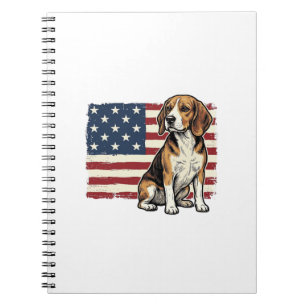Carnet Conception de chemise pour chien de drapeau patrio