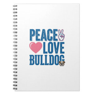 Carnet Conception de chemise pour chien vintage Peace Lov
