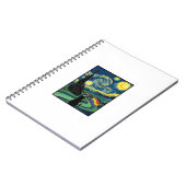 Carnet Conception de chemise vectorielle de paysage noctu (Côté gauche)