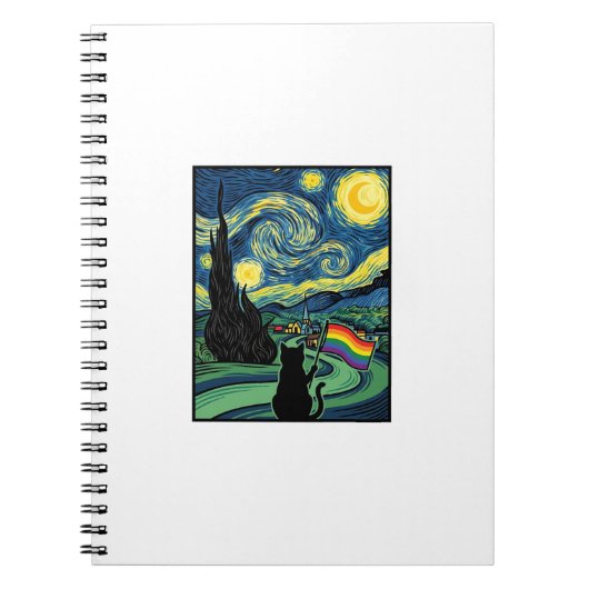 Carnet Conception de chemise vectorielle de paysage noctu (Devant)